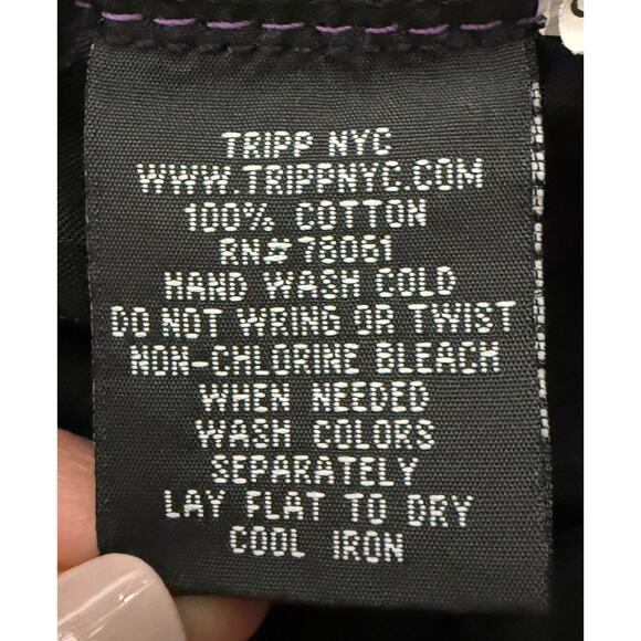 Tripp NYC Women's Y2K Streetwear Rave Bondage Black Purple Cargo Jeans Chains 5 - Picture 15 of 16